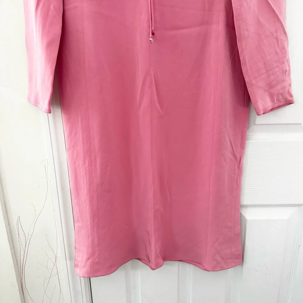 Tom And Linda Platt Vintage Barbie Pink CInched Chest V Neck Sheath Dress 10 - Image 3