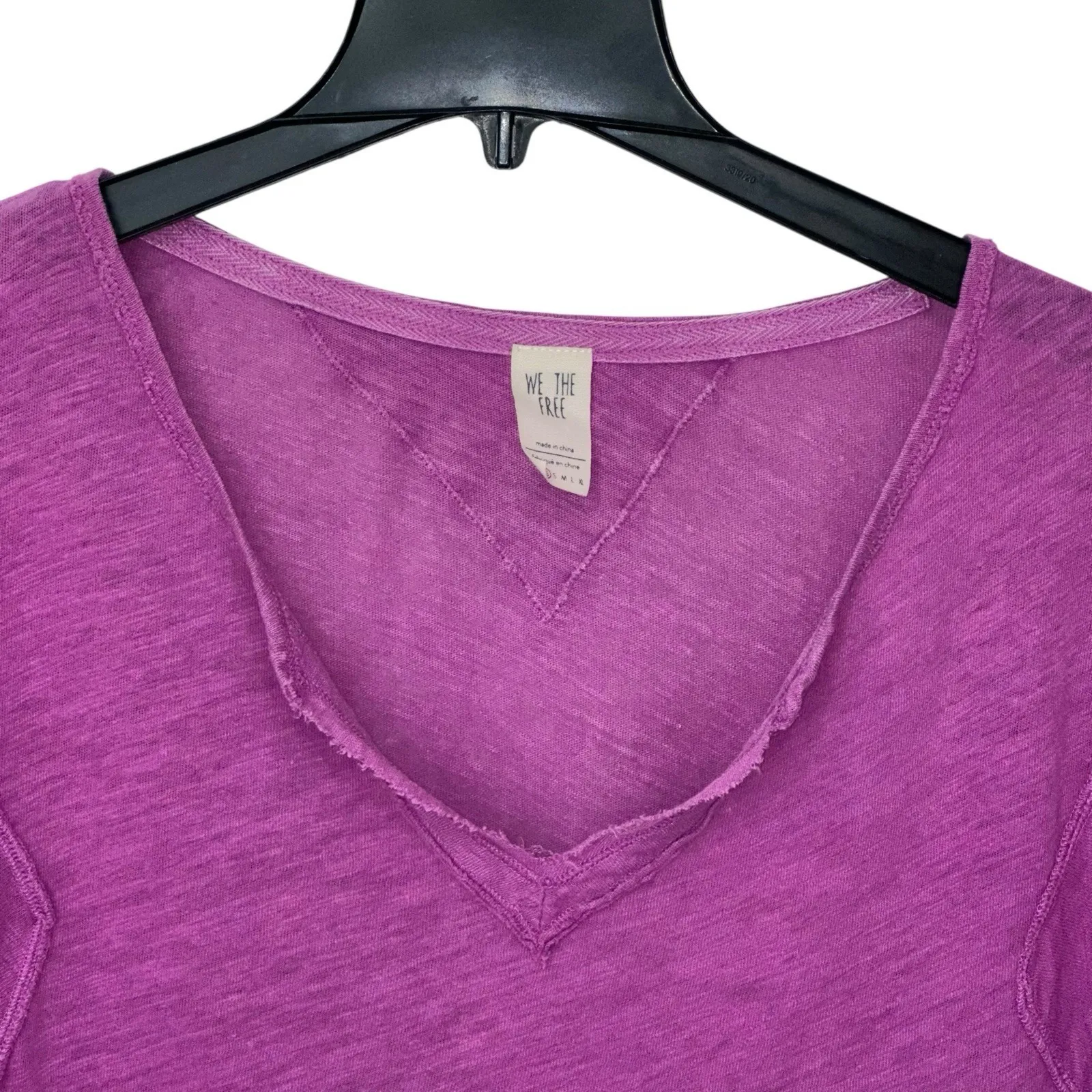 Free People Womens Clouds Linen Blend Top Relaxed Electric Bloom Pink‎ Size XS - Image 3