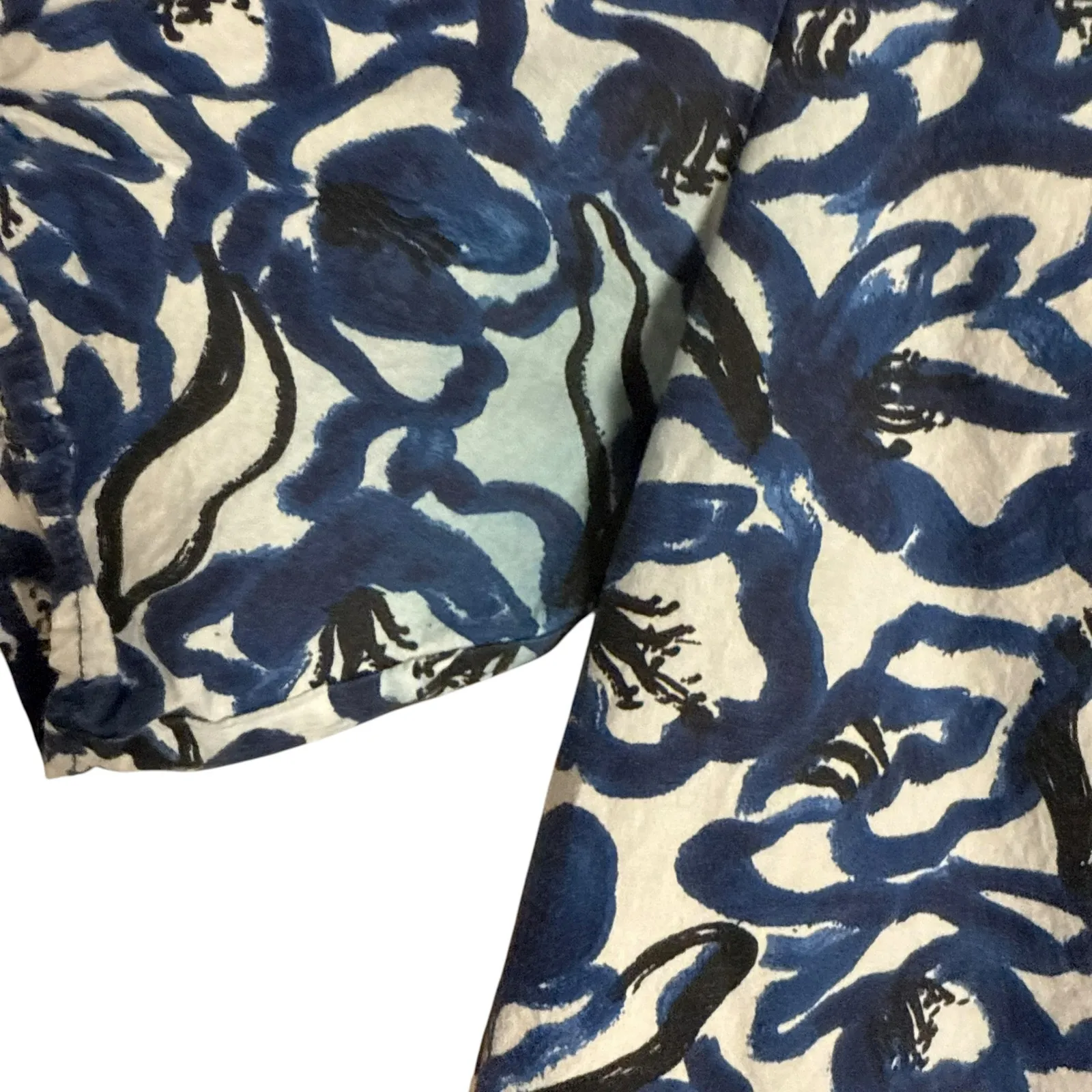 Apiece Apart Las Alturas Blue White Floral Print Puff Sleeve A-Line Mini Dress S - Image 11