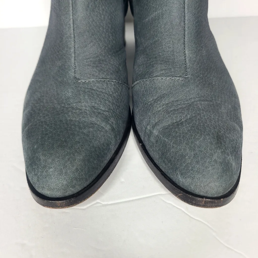 Rag‎ & Bone Walker Ankle Chelsea Charcoal Gray Nubuck Leather Bootie Size EU 39 - Image 5
