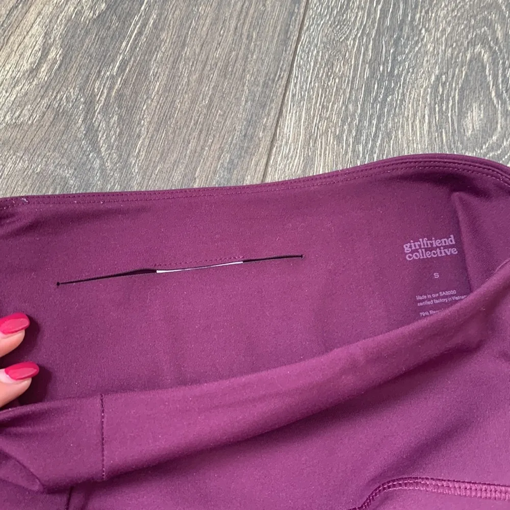 Girlfriend Collective  Plum Colored Yoga Pants - Image 5