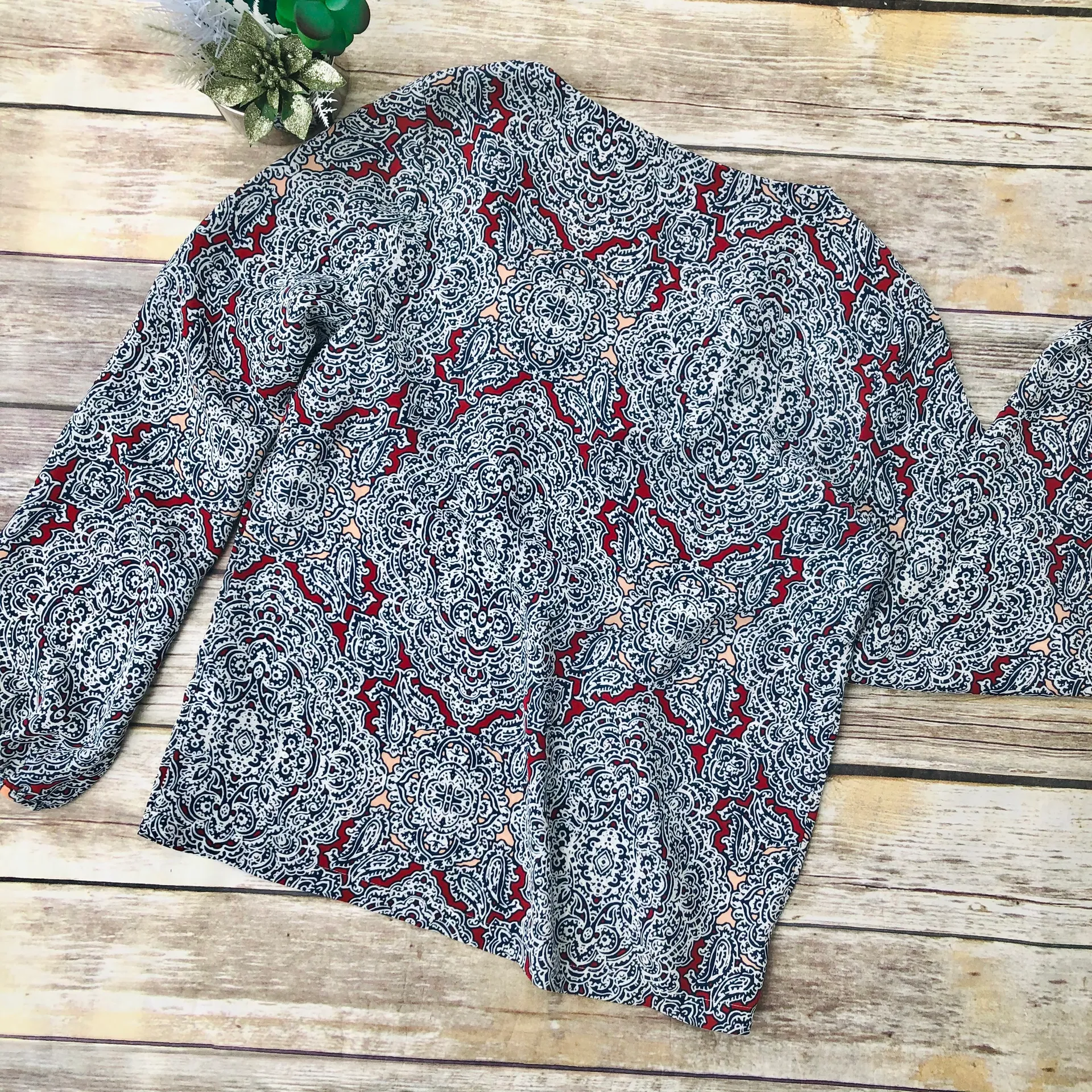 Paisley Tie Front Blouse - Image 4