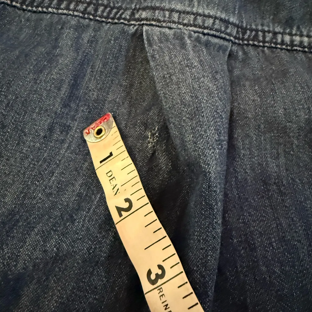 Free People Red and Blue Plaid Button-Up Top size S - Image 16