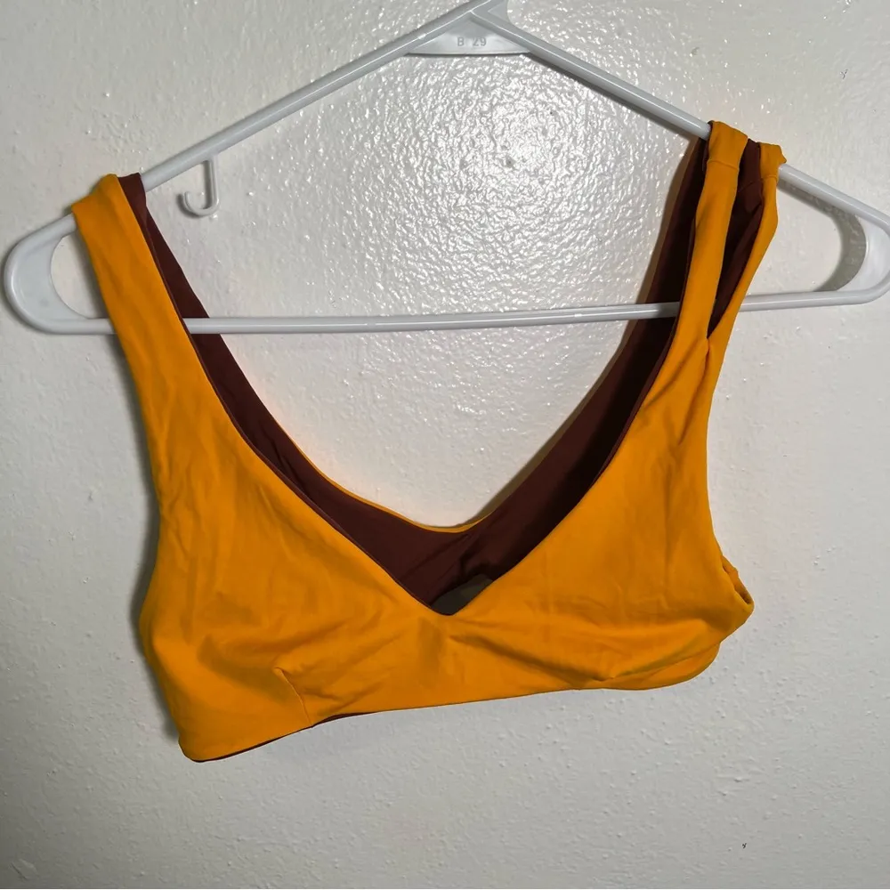 L*Space One Wave Reversible Bikini Top Tan Brown Orange - Image 8