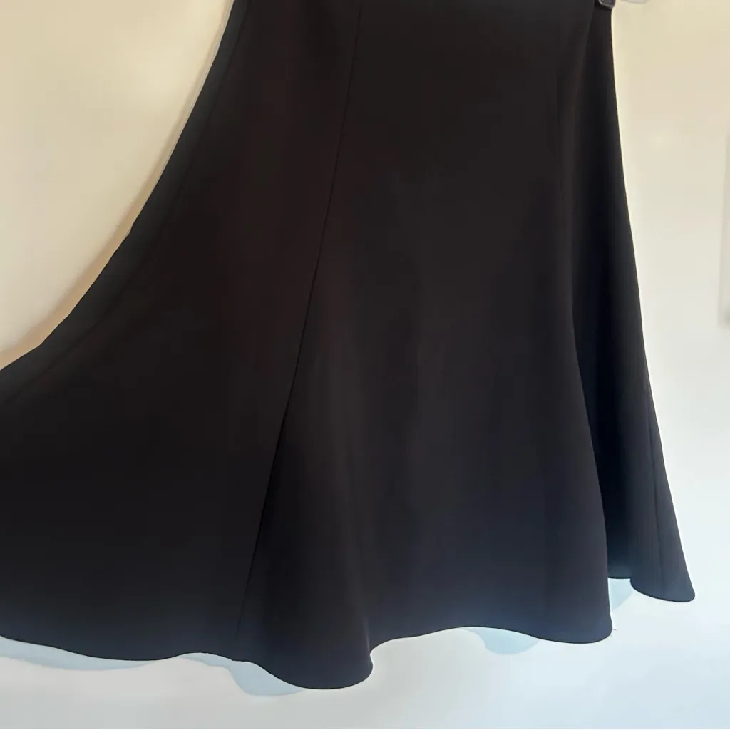 EXPRESS  Black Mid Length A Line Skirt Size 4 - Image 3