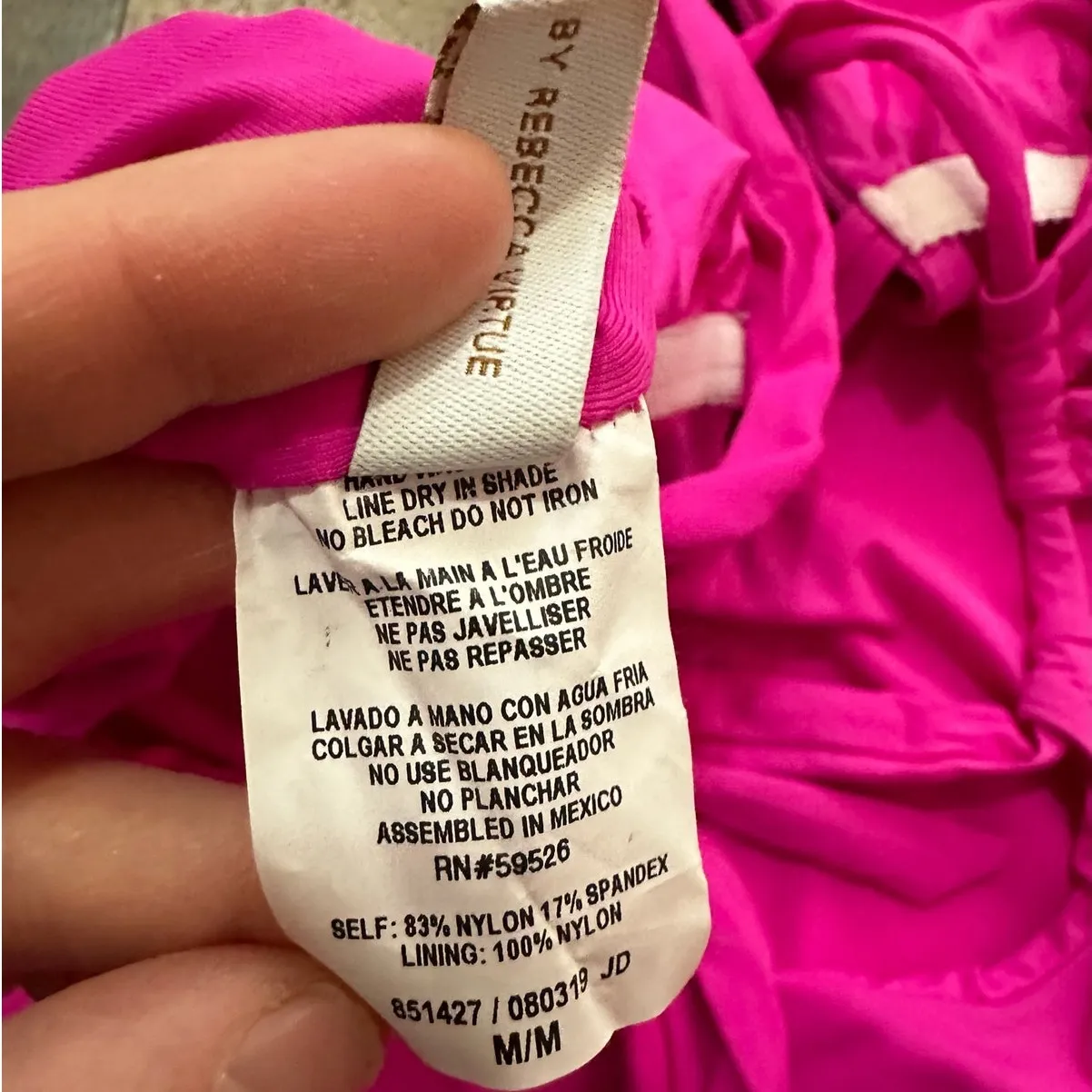 Becca by Rebecca Virtue Skylar Plunge One-Piece Swimsuit Hot Pink Size Medium - Image 9