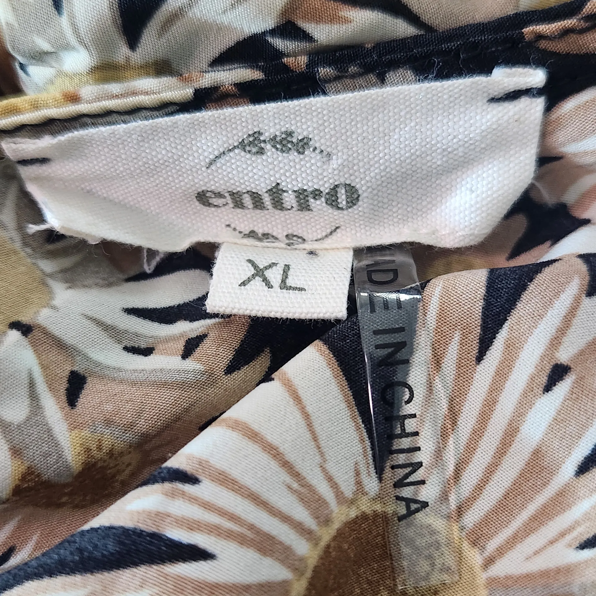 Entro Brown Floral V-Neck Ruffle Sleeve Tiered Dress Size XL Brown Boho Dress - Image 6