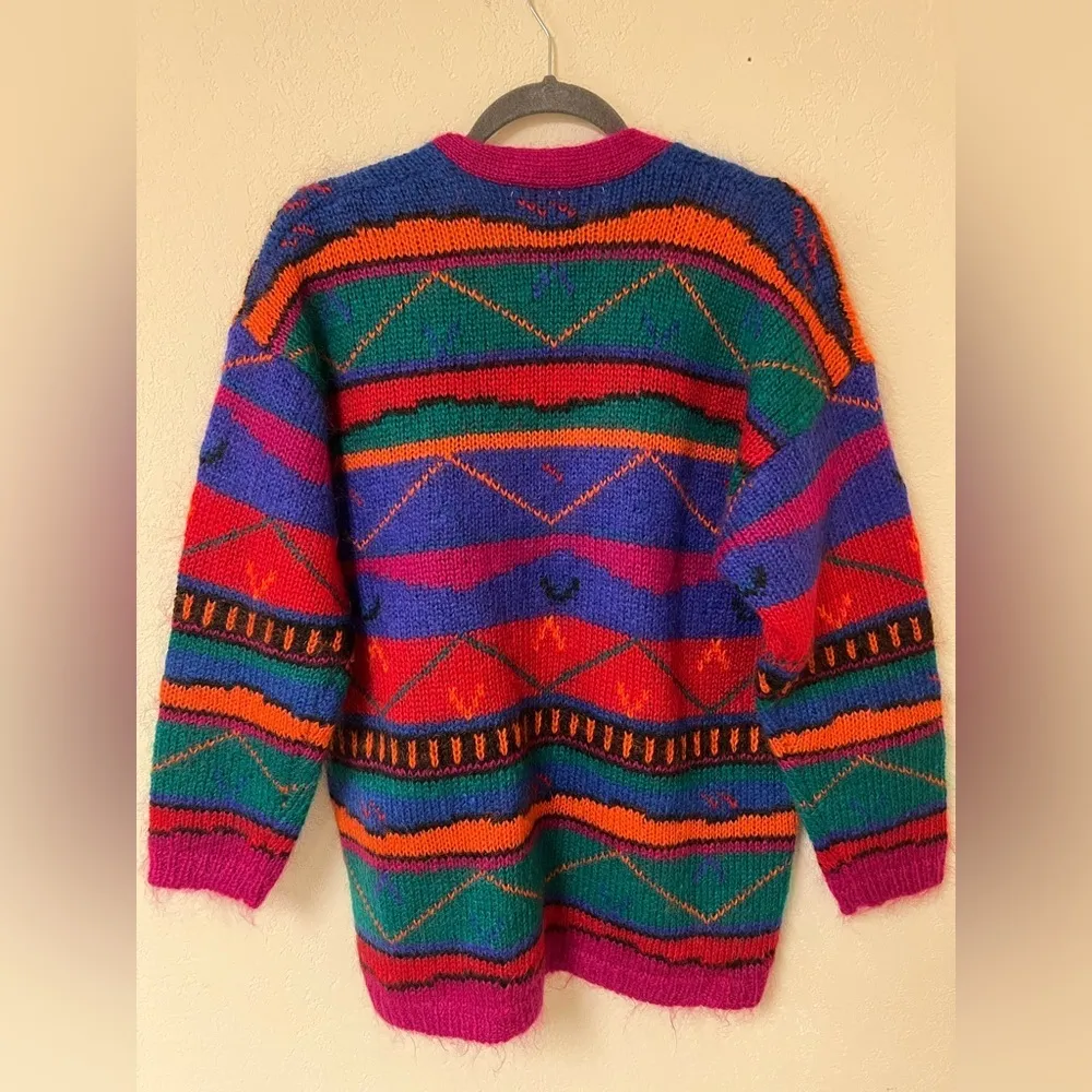 Vintage The Limited Cardigan Sweater Mohair Southwestern Aztec - Image 8