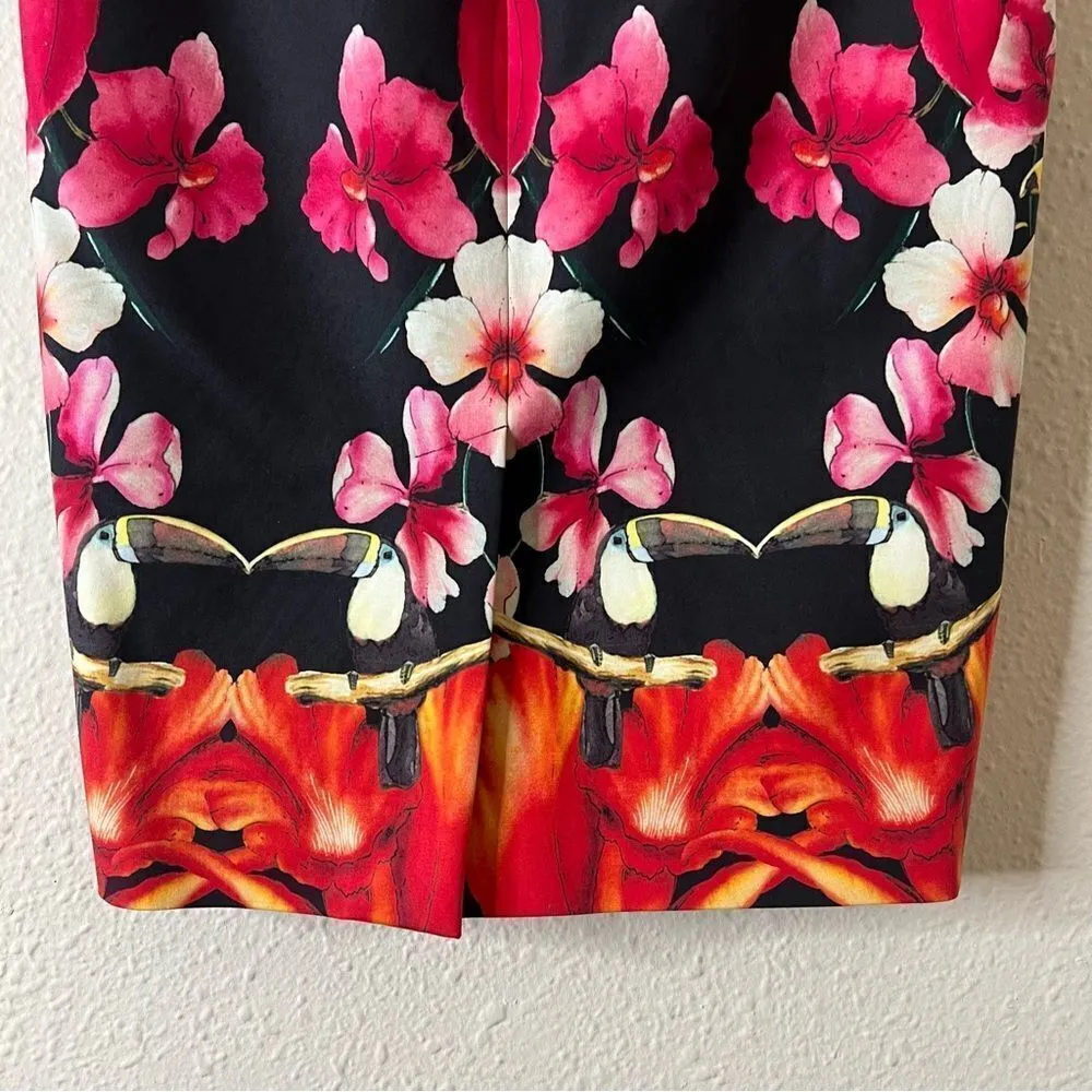Ted Baker Tropical Toucan Pencil Skirt Size 1 - Image 6