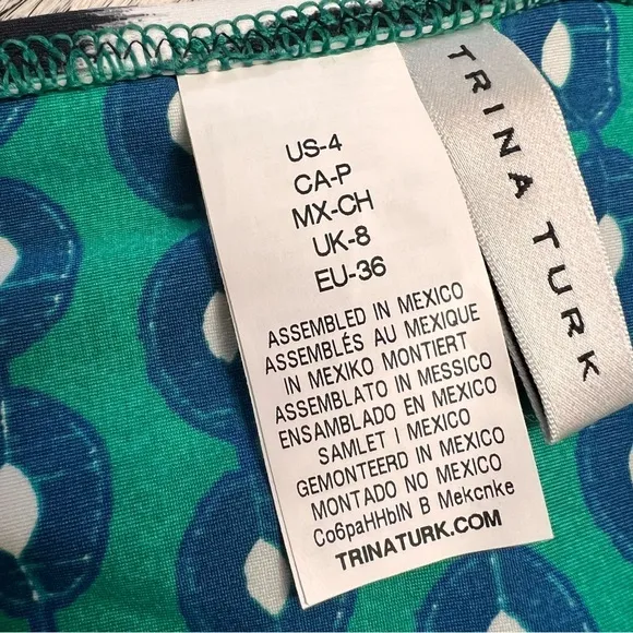 TRINA TURK NWT Multicolor‎ Geometric Bikini Bottoms Size 4 - Image 5
