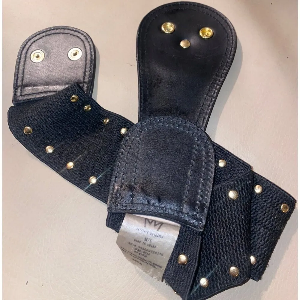 Belt Spandex Size ML Nicki Minaj Black Gold Panther  Leopard Cat  Buckle - Image 12