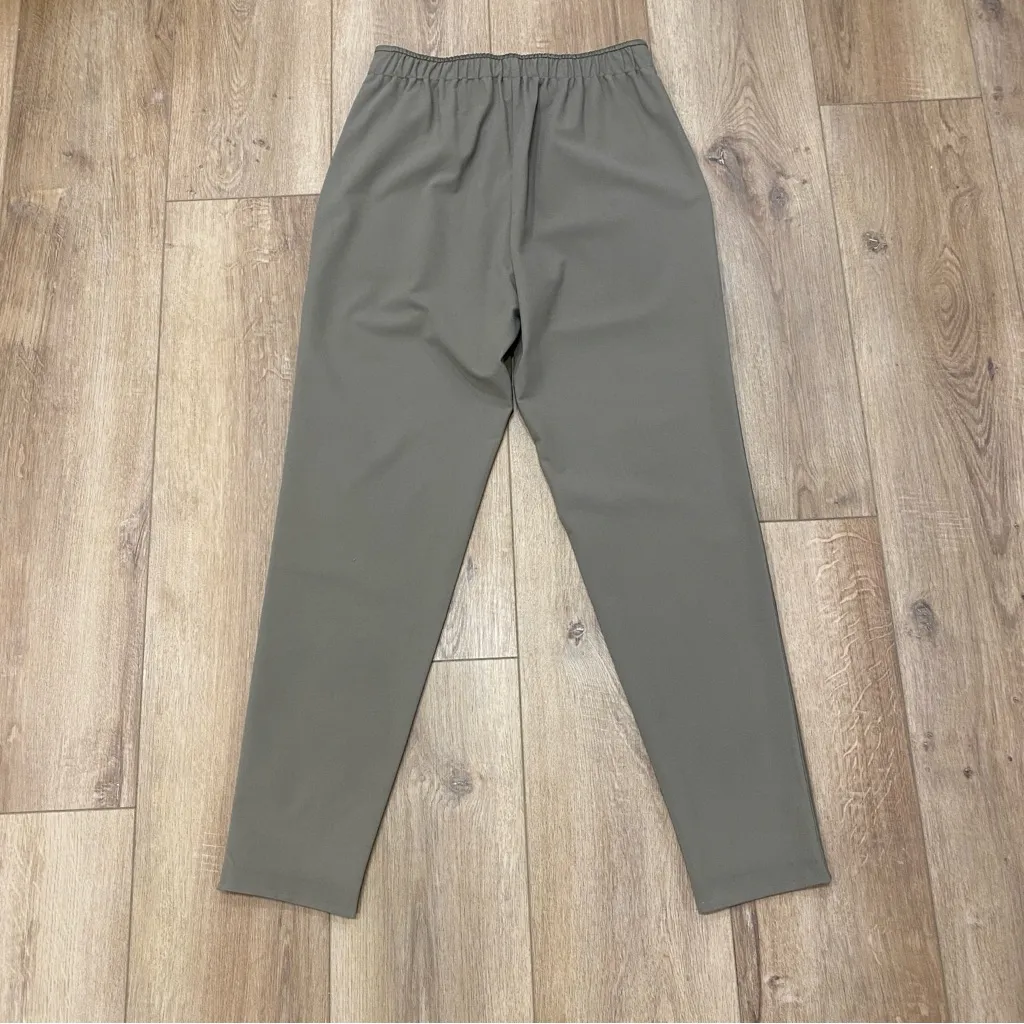 🌟LAFAYETTE 148🌟 NEW YORK PULL ON ELASTIC WAIST TROUSER GREEN SZ P OR XS - Image 3