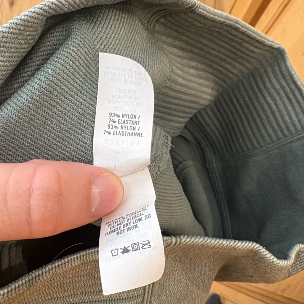 Aerie Offline Size XS High-Waisted Activewear Leggings in Turquoise Green/Blue. - Image 6