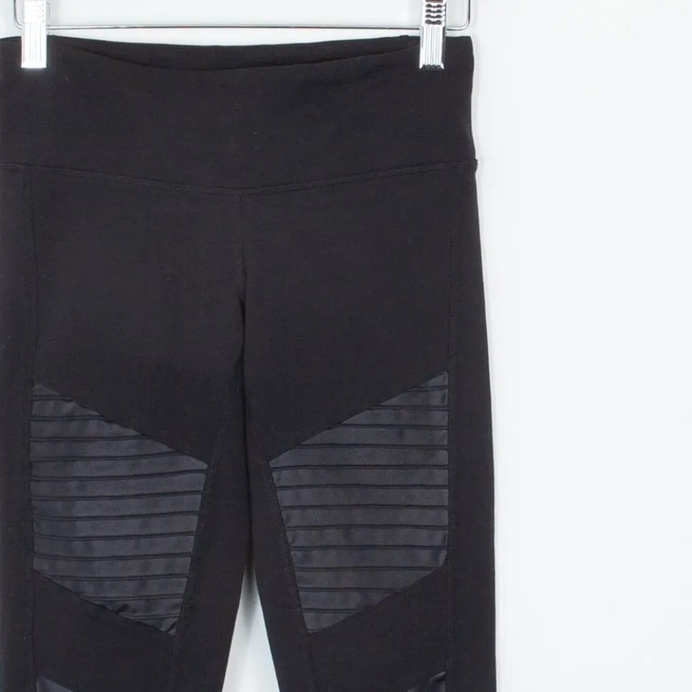 Alo Yoga High‎ Waist Black Moto Athletic Workout Leggings Womens Size XS - Image 4