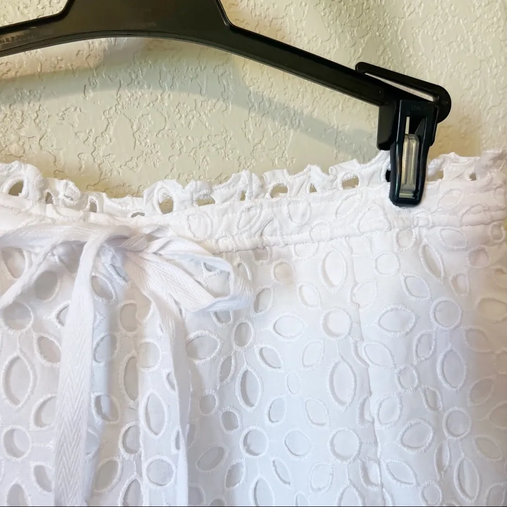 J Crew Eyelet White High Rise Shorts - Image 3