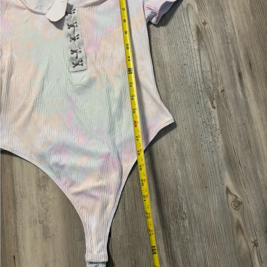 Derek Heart  Bodysuit with Soft Pastel tie dye NWT - Image 5