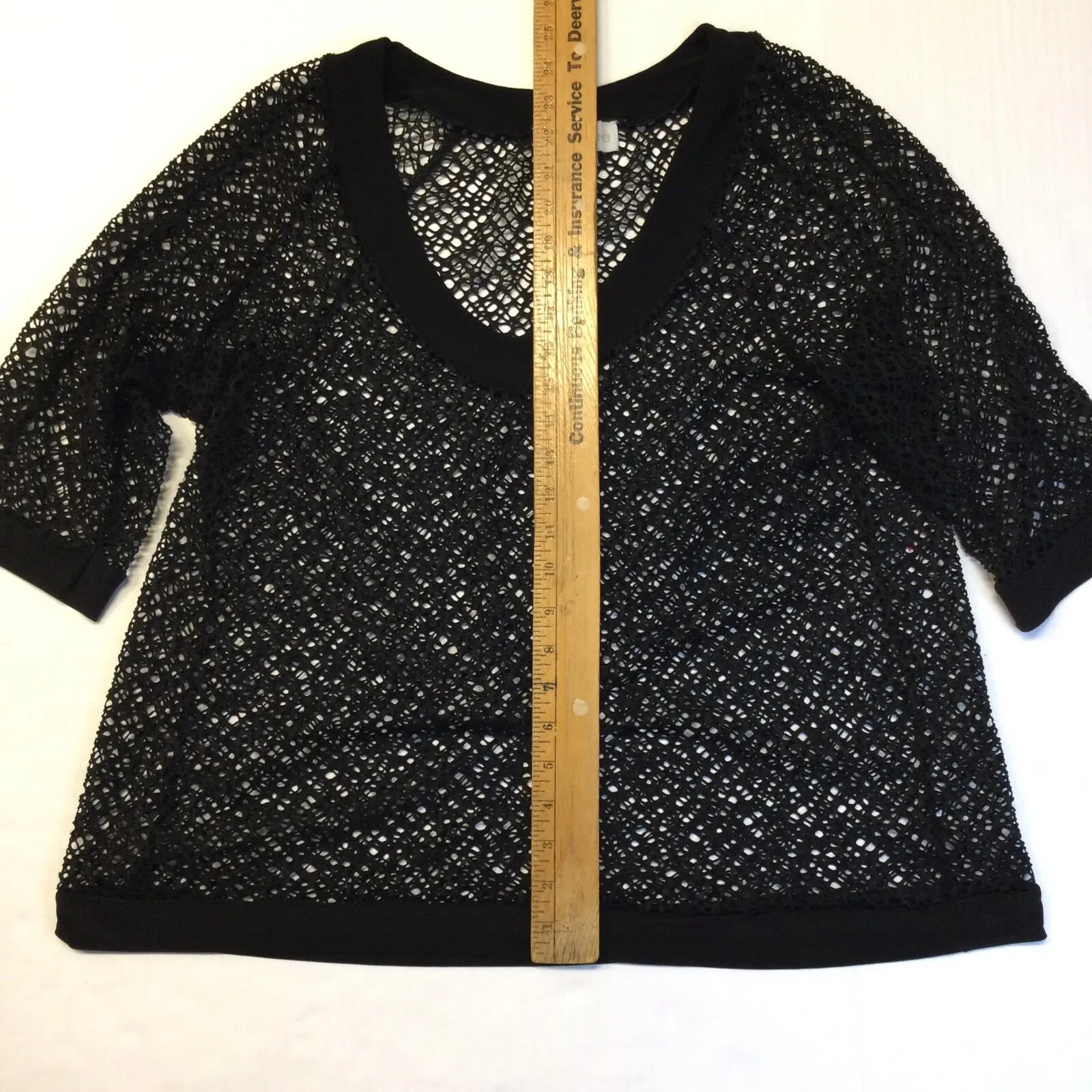 Lanalee Womens XL Top 3/4 Sleeves Fisherman Fabric‎ With A Ribbed V - Image 4