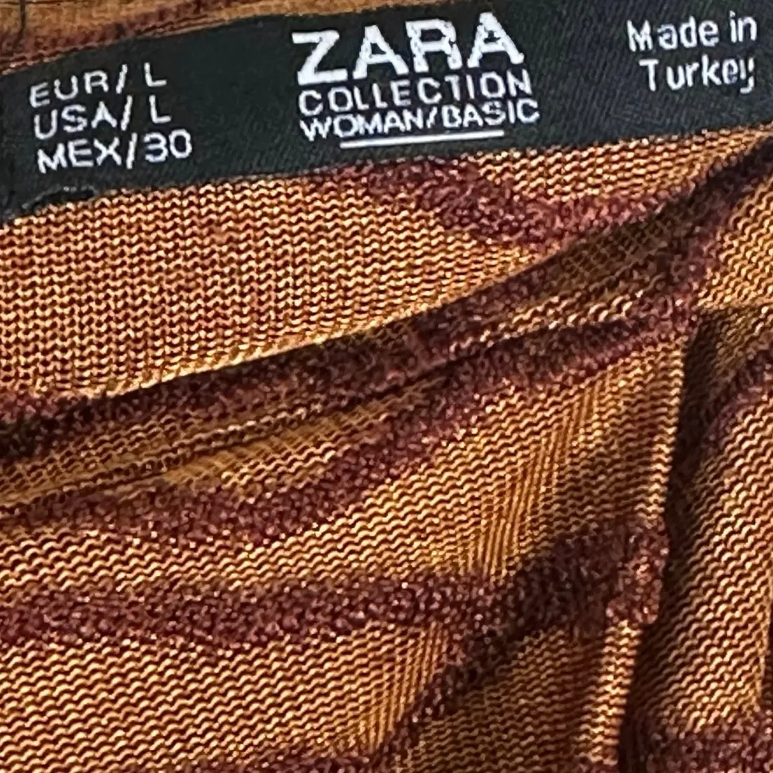 Zara Midi Skirt Womens L Brown Zebra Print Asymmetrical Slit Boho Earthy Indie - Image 5