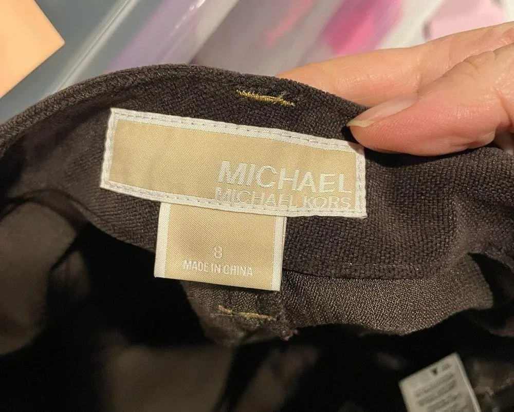 Y2K chocolate brown velvety mid-low rise flares Michael Kors sz 8 - Image 6