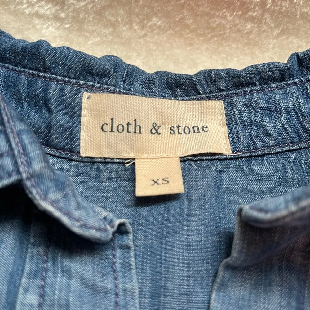 Cloth & Stone Denim Button Down Top - Image 2