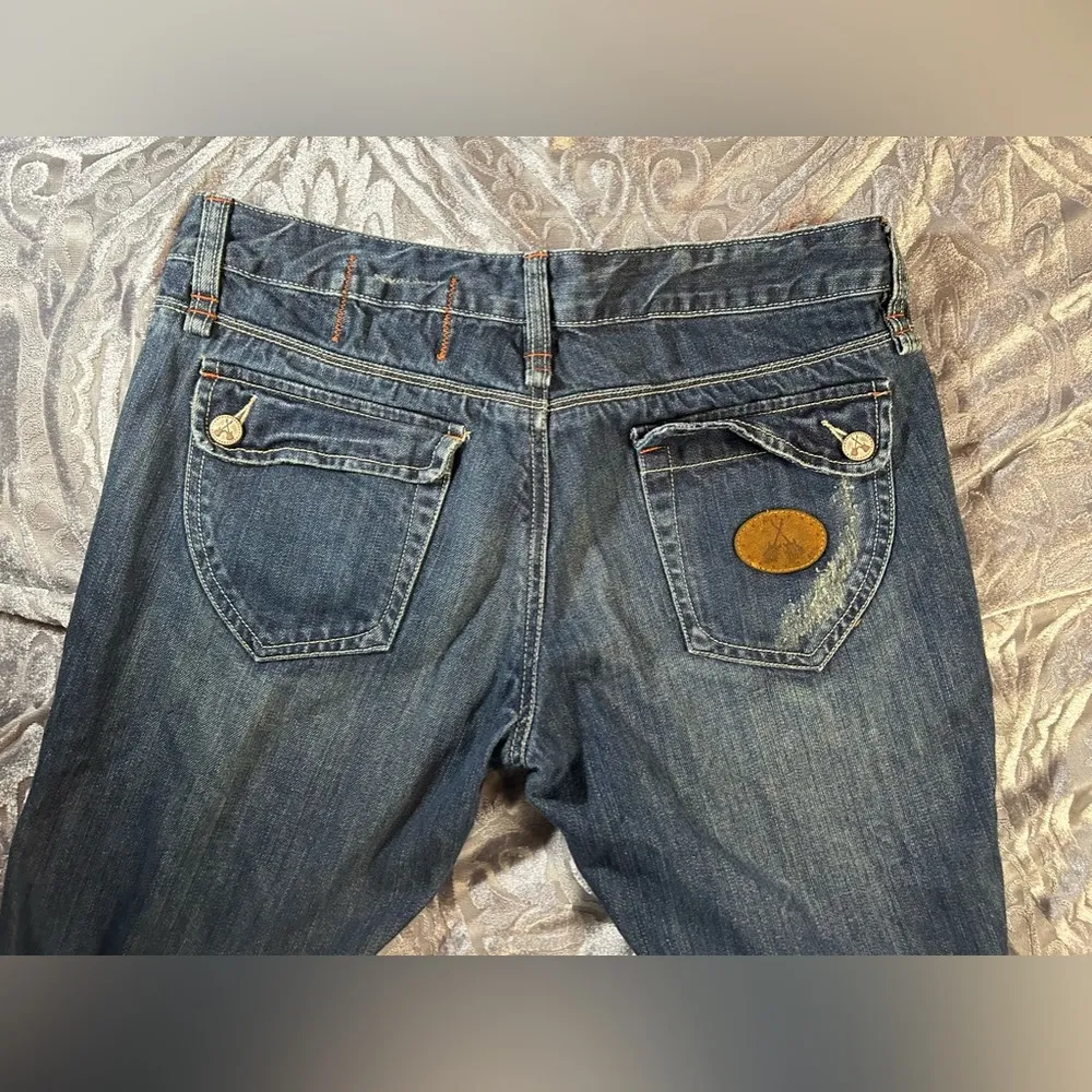 Vintage Y2K BCBGirls Guitar Denim Blue Distressed Flare Jeans sz 29 - Image 12