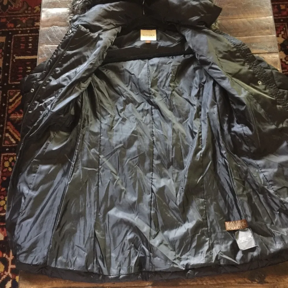 Black Puffer Jacket w/ Detachable Hood, EUC - Image 2