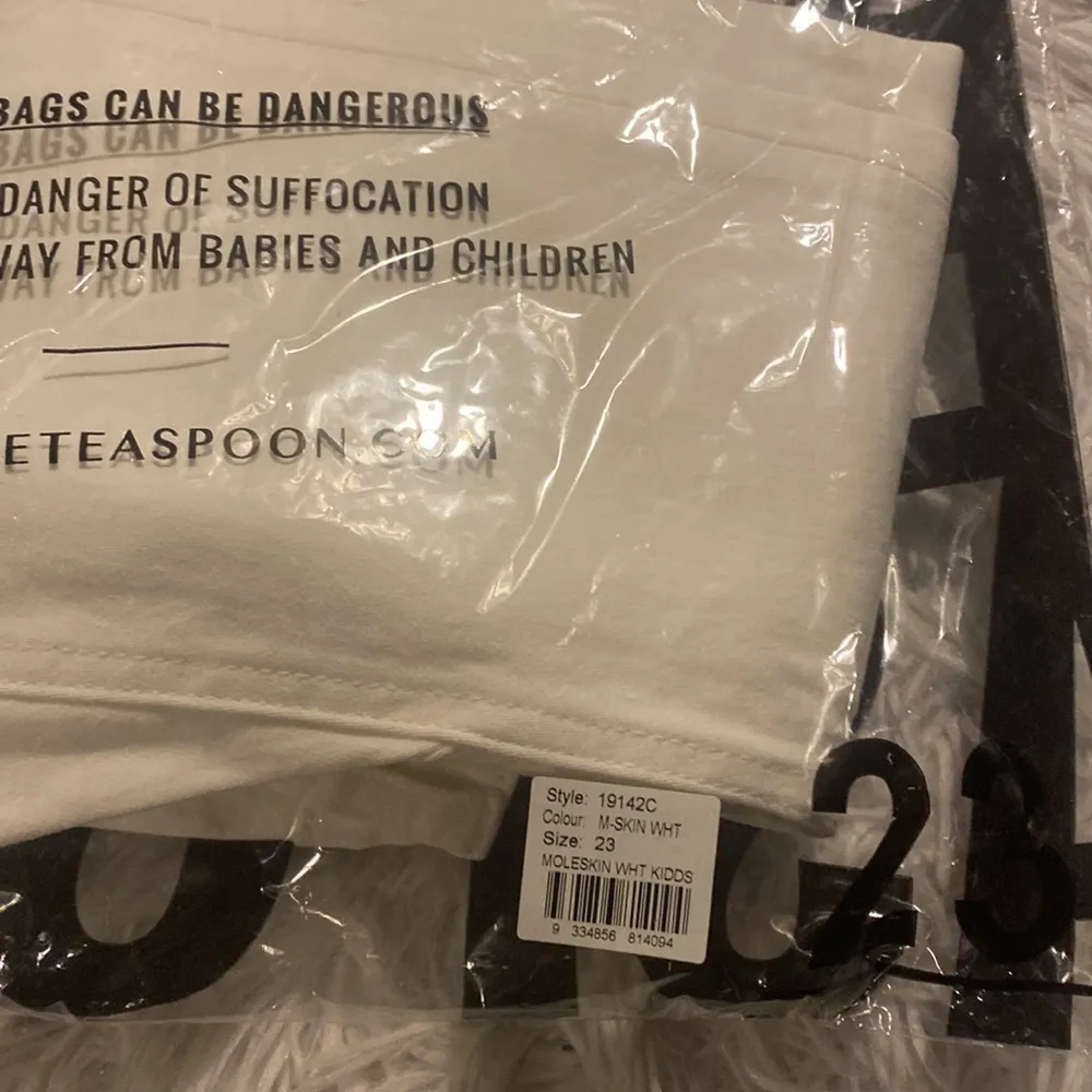 One Teaspoon Moleskin White Kidds Skinny Ankle Jeans Raw Hem Button Fly 23 NWT - Image 8