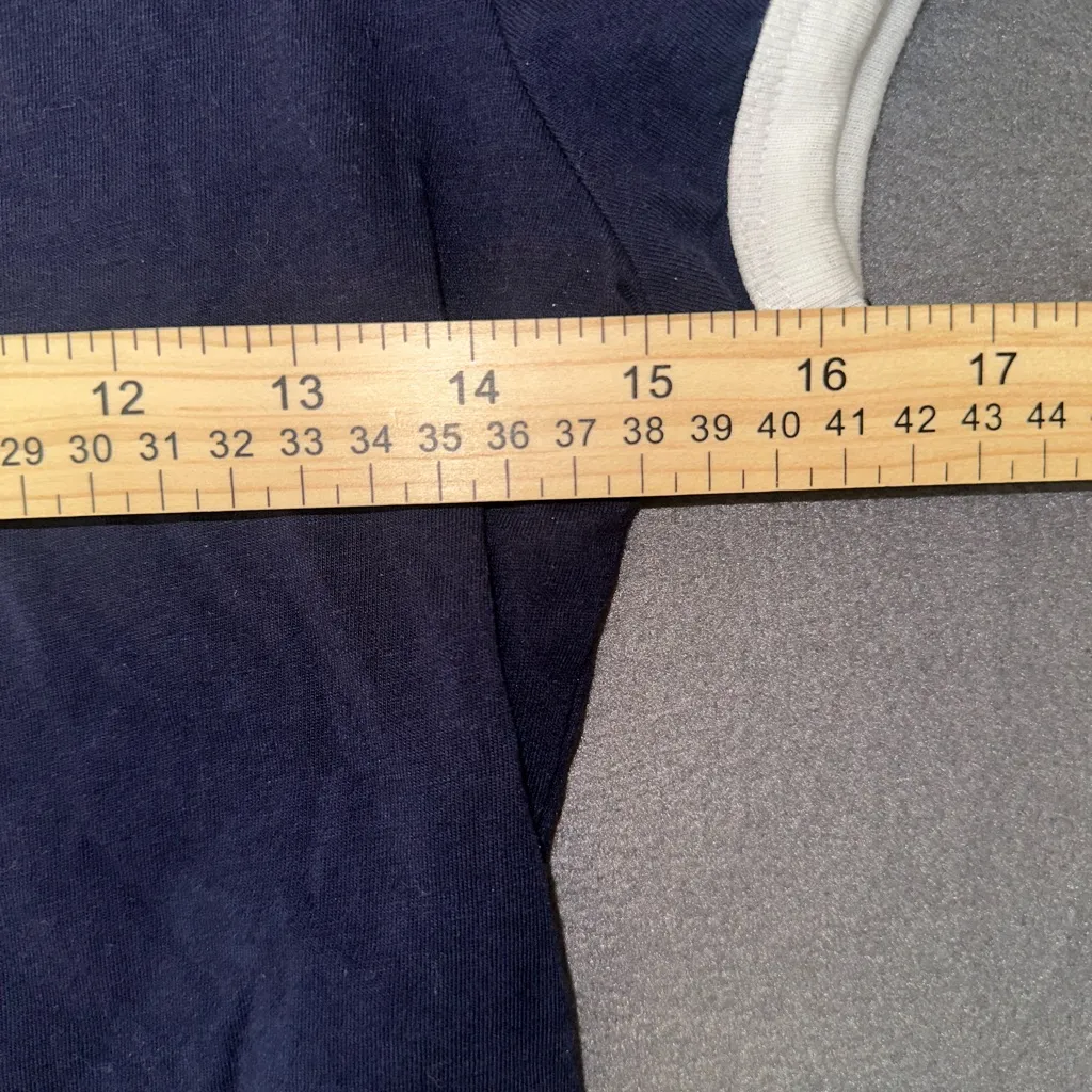 Fourteen Tweleve Cropped Baby Sporty Tee With American Flag White Size M - Image 2