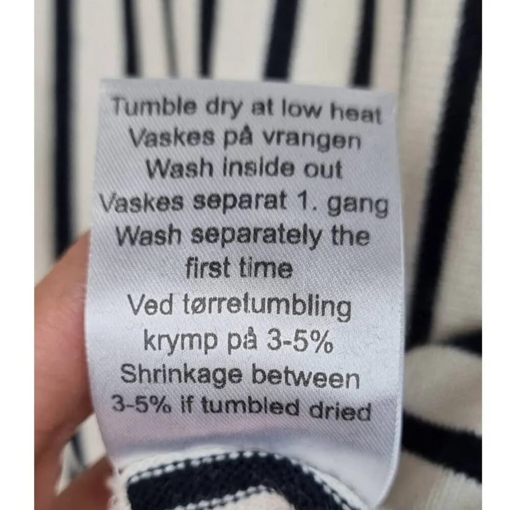 Mads Norgaard Copenhagen Striped Sweater Dress Black White XS - Image 5