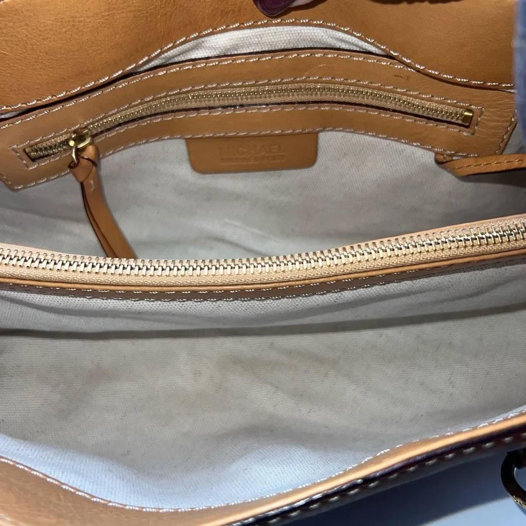 Michael Michael Kors Vintage Saddle Leather‎ Handbag with Dust Bag - Image 14