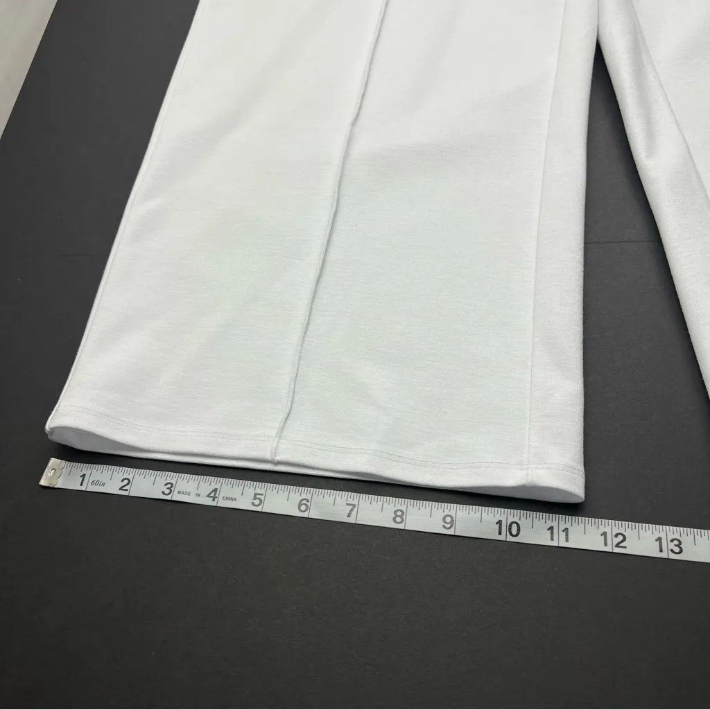 J. Jill Wearever Collection White‎ Wide Leg Cropped Pant Womens Size Large NEW White - Image 10
