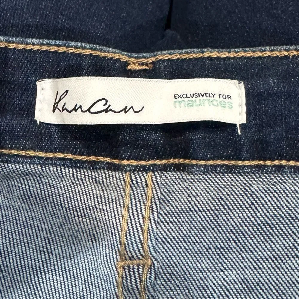 Kancan High Rise Front Seam Skinny Jeans Zip Pocket Dark Wash Women’s 32 Blue - Image 5