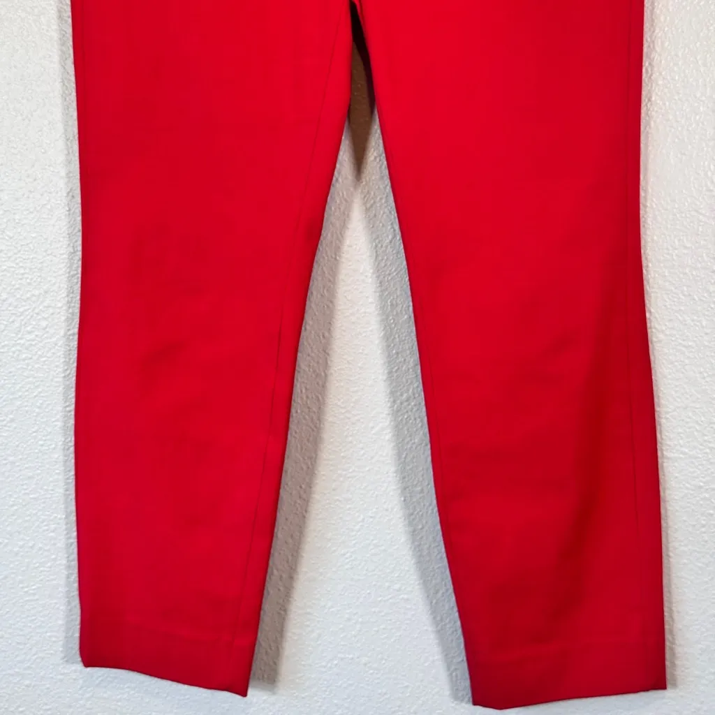 Banana Republic Red Sloan Crop Trouser Dress Pants Womens 6 Low Rise Preppy - Image 12