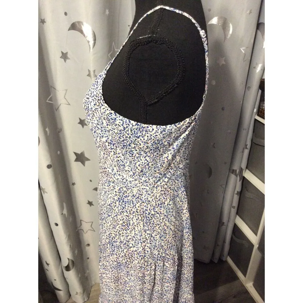 Chelsea 28 Floral Tiered Spaghetti Strap dress Size Medium Midi - Image 5