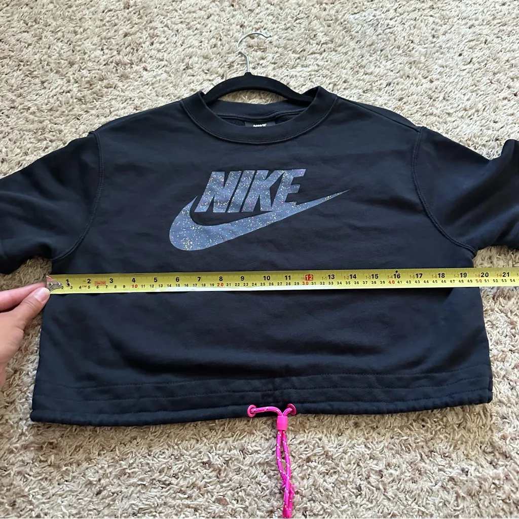 Nike Women's Icon Clash Black/Multi Graphic T-Shirt Crop Top Sz XS Retro - Image 7