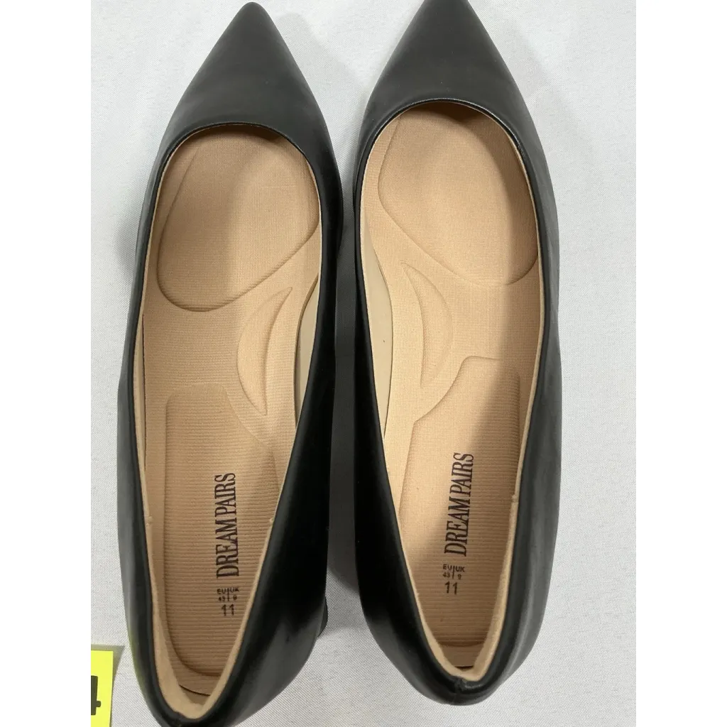 Womans New Dream Pairs Slip On Pumps Black Us 11 Eu 43 Block Heel Pointed Toe - Image 6