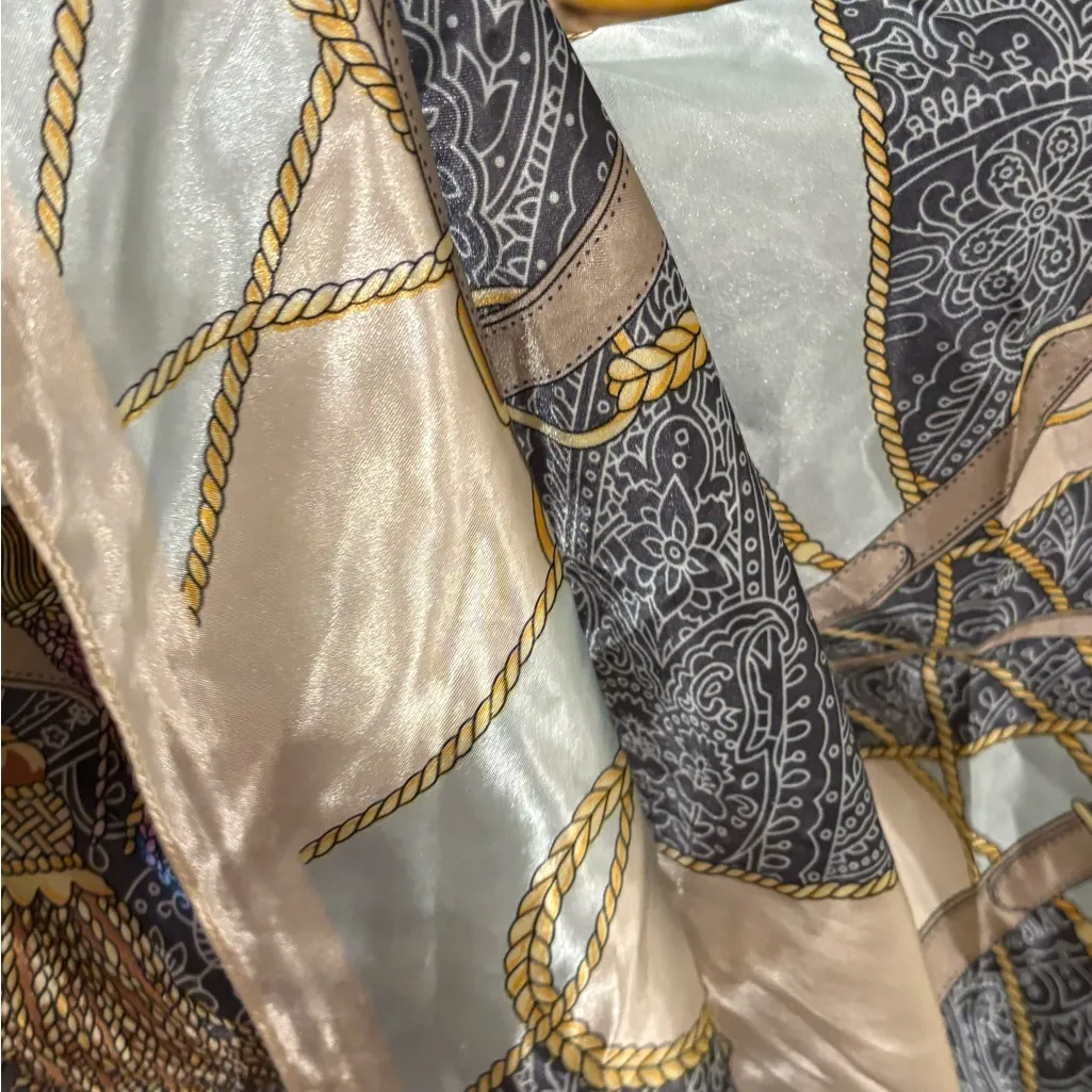 Unknown source Scarf with Nautical Rope Design Blue - Image 4