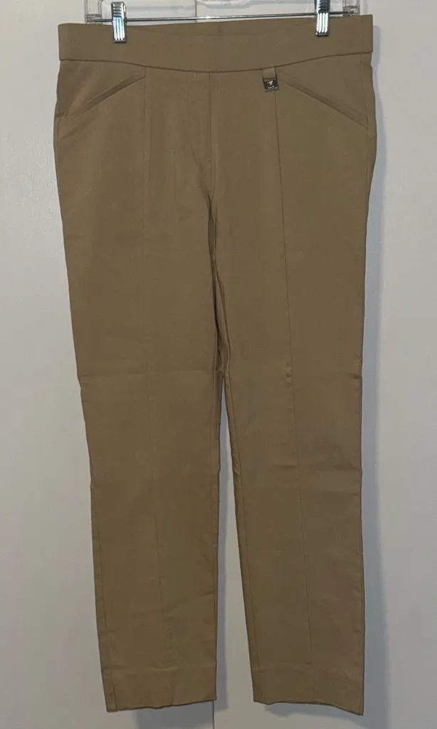 Rafaella Comfort Pull-On Slim Ankle Pants in Safari Khali Tan Women’s 10 - Image 1
