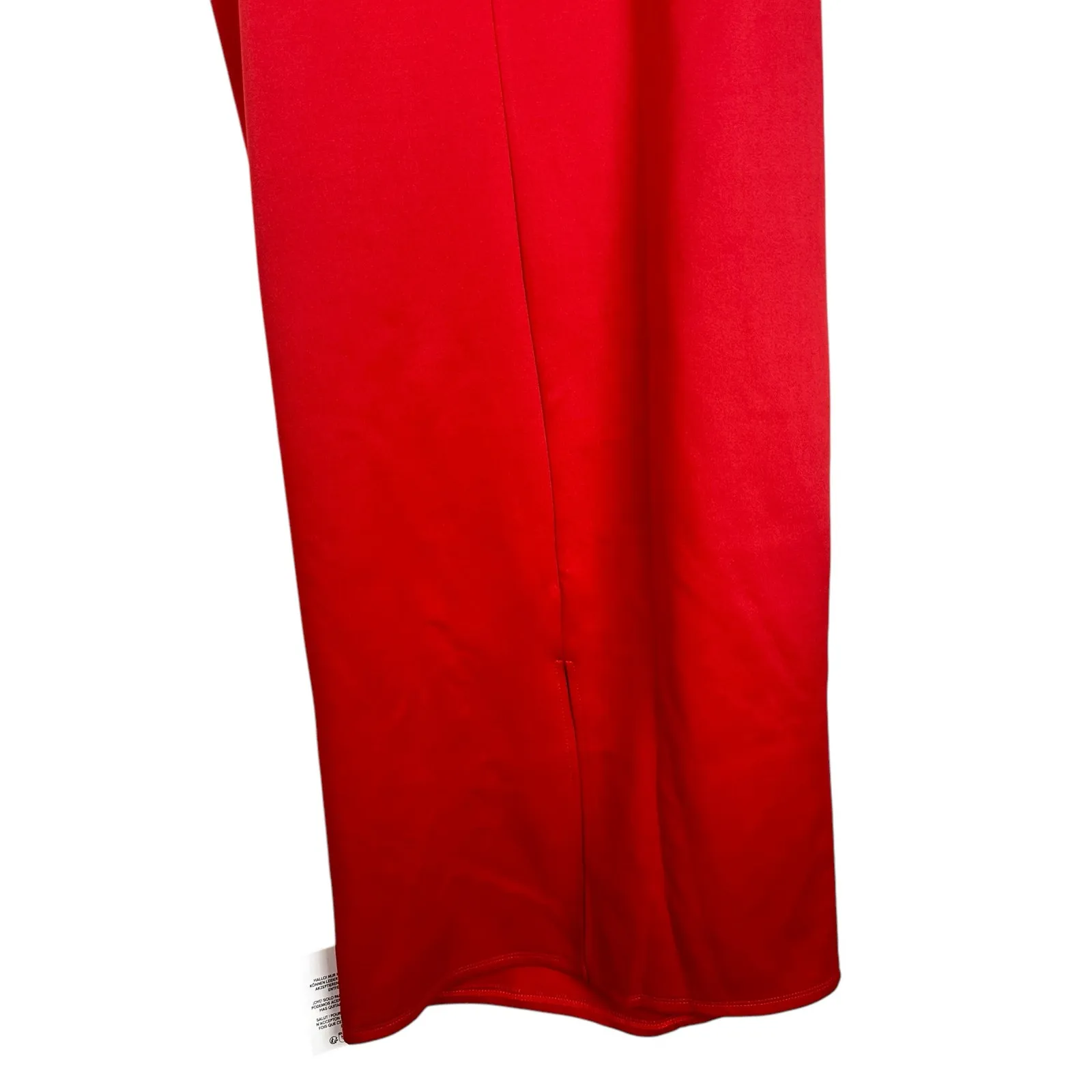 ASOS Asymmetric High-neck Minimalist Midi Cocktail Red Dress Sz 12 NWT - Image 8