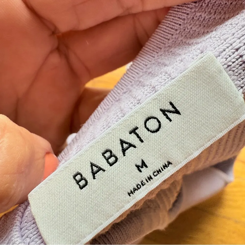 BABATON Sculpt Knit Tank Top Crop Top Ribbed Lilac ARITZIA Medium - Image 3