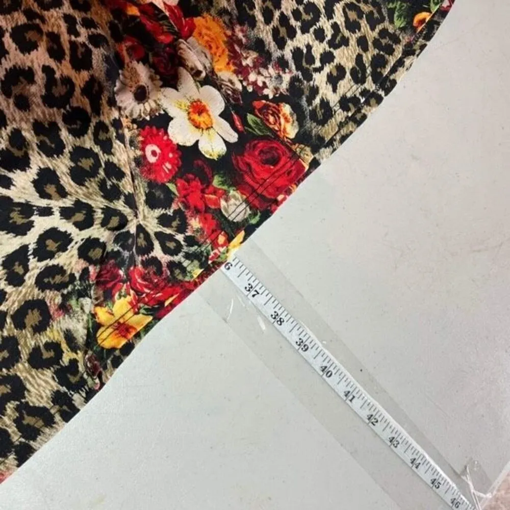 NWOT Heimish U.S.A. Animal Print Floral Design Shift Dress Black‎ Red Size 3XL - Image 8