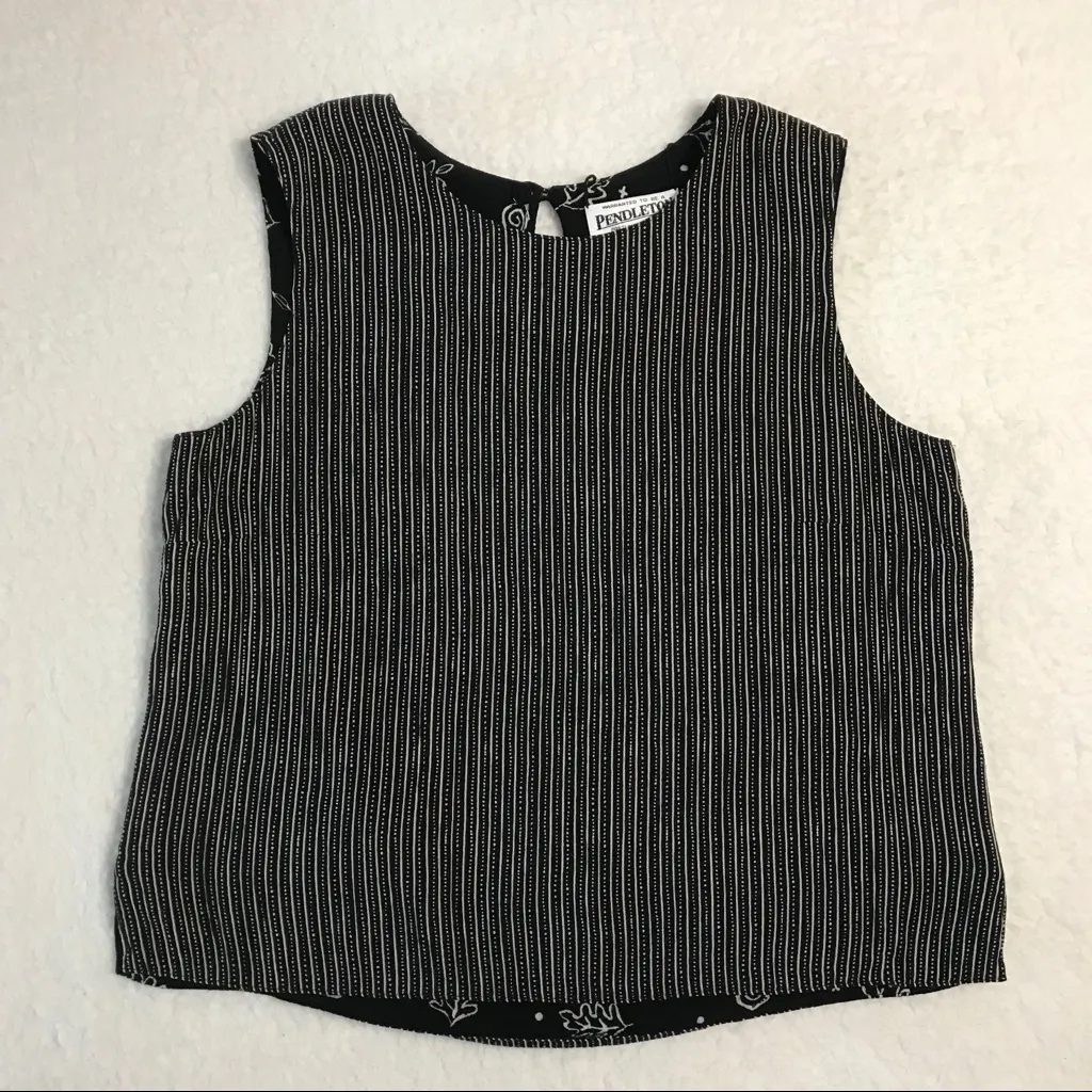 Pendleton Two Piece Jacket Blouse Shell‎ Petite Med - Image 11