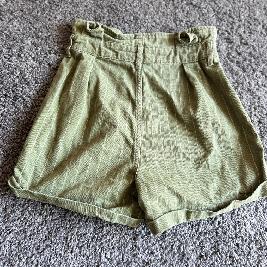 Topshop Sage Green High Waist Women's Shorts size 6 - Image 2