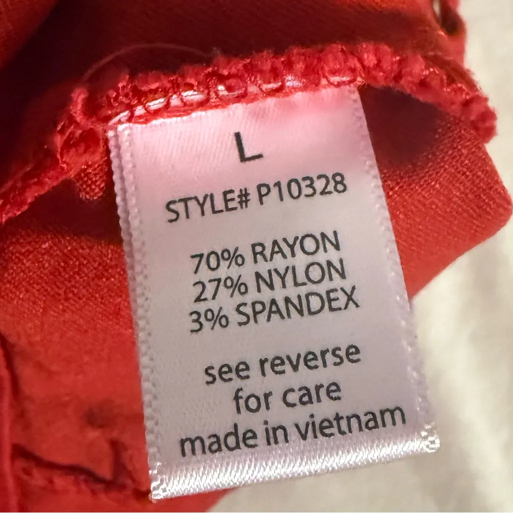 Vibrant Red High Waist Women's Shorts size L Active USA and blouse size M Shine - Image 5