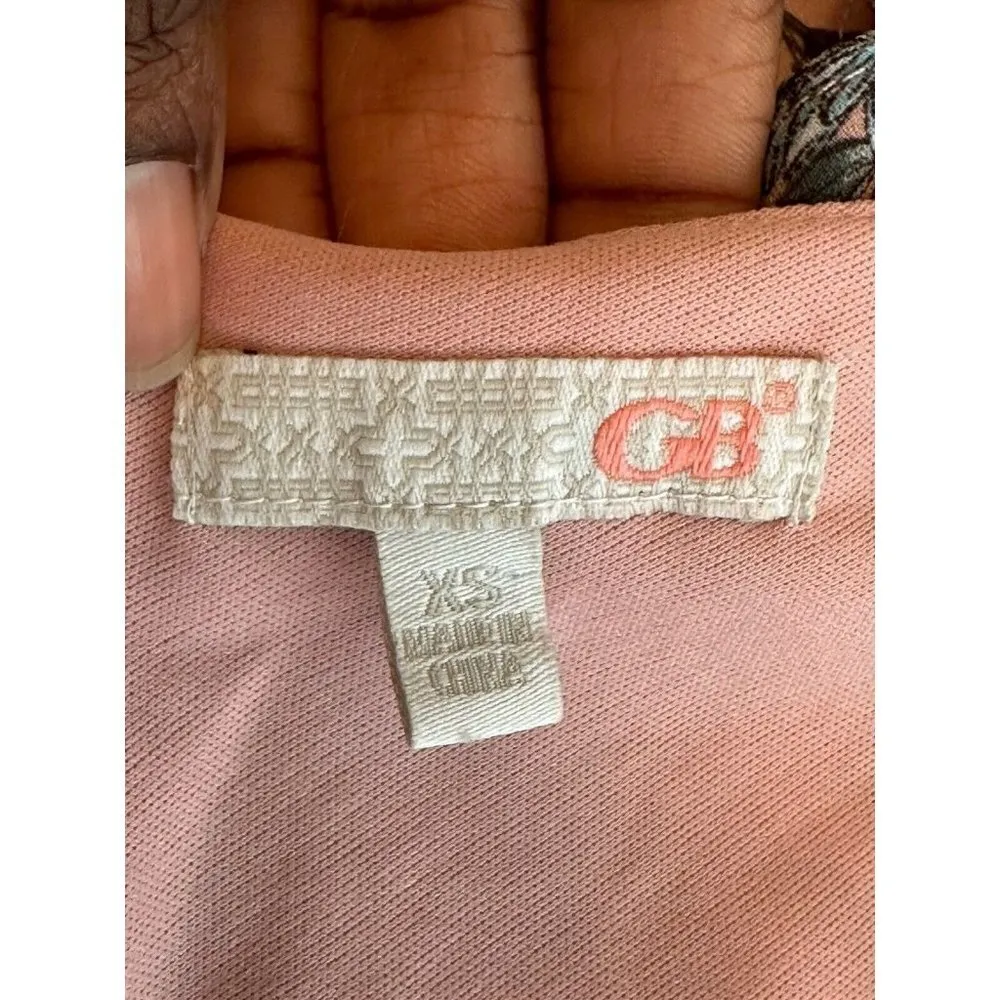 GB Floral Print Maxi Wrap Ruffle Dress Sz XS Cold Shoulder Long Sleeve Boho Chic - Image 9