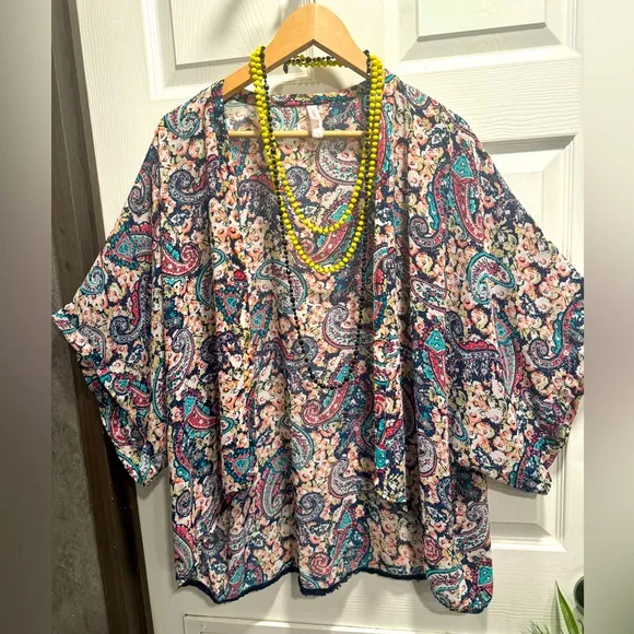 Xhilaration Kimono Floral Print for Women Size XL - Image 2