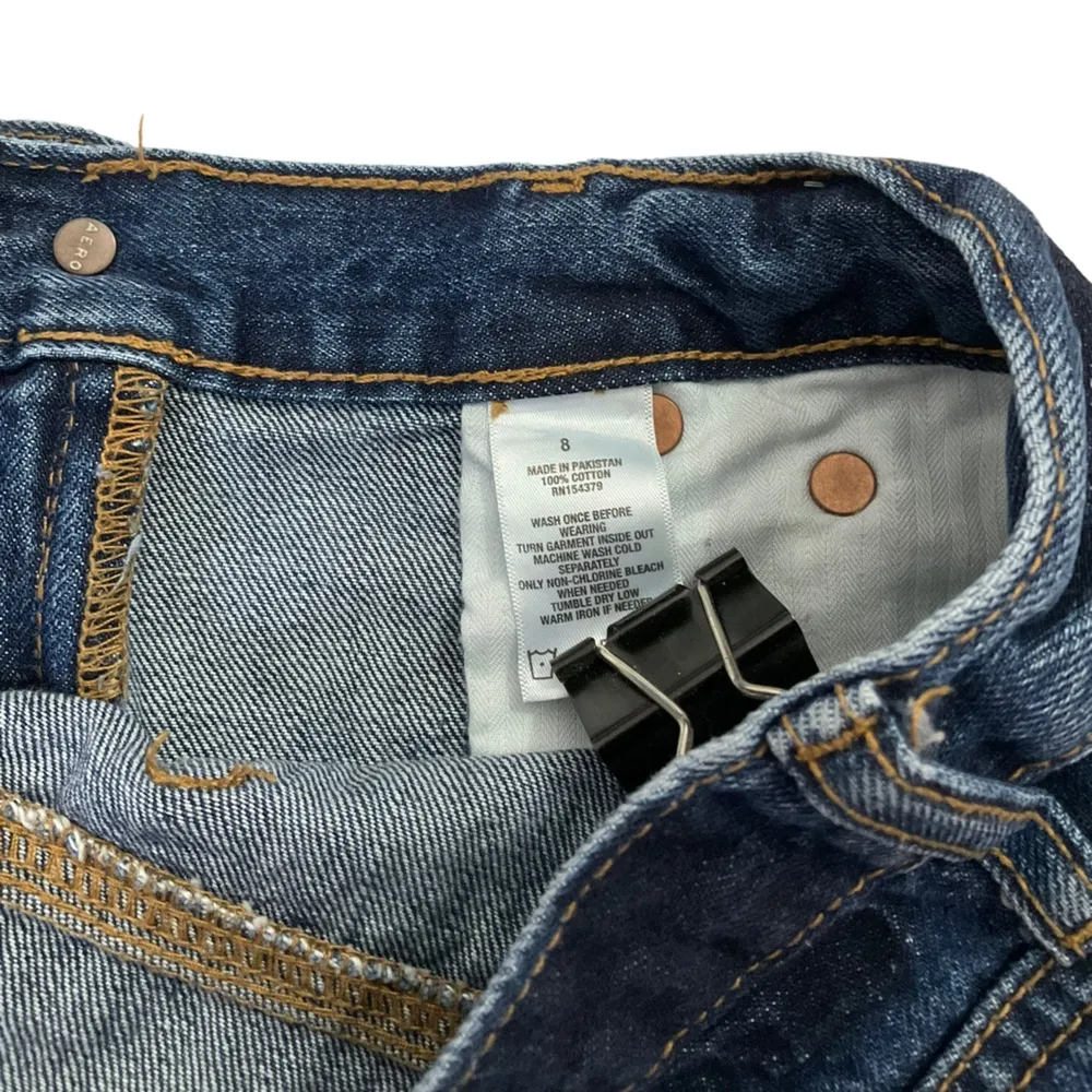 Aeropostale High Waisted Aero Cheeky jean Shorts size 8 Cut Off Denim - Image 3