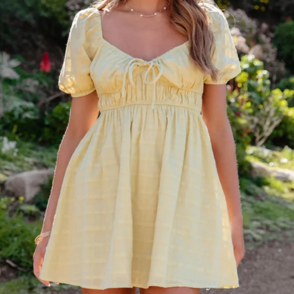 VICI | Jayde Puff Sleeve Front Tie Mini Dress - Image 3