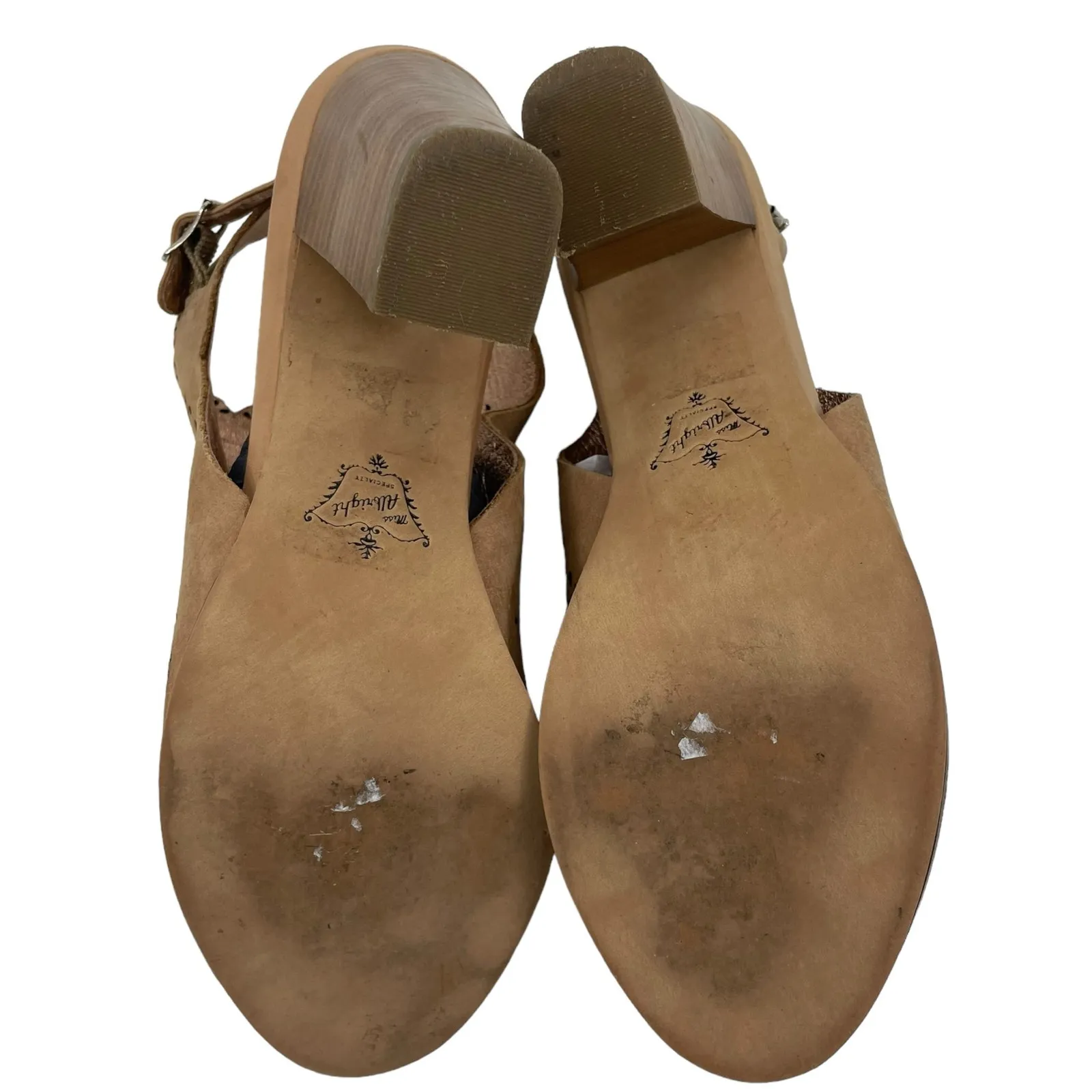 Miss Albright Peep Toe Cutout Sling Back Ankle Boots Brown Size 7M - Image 8