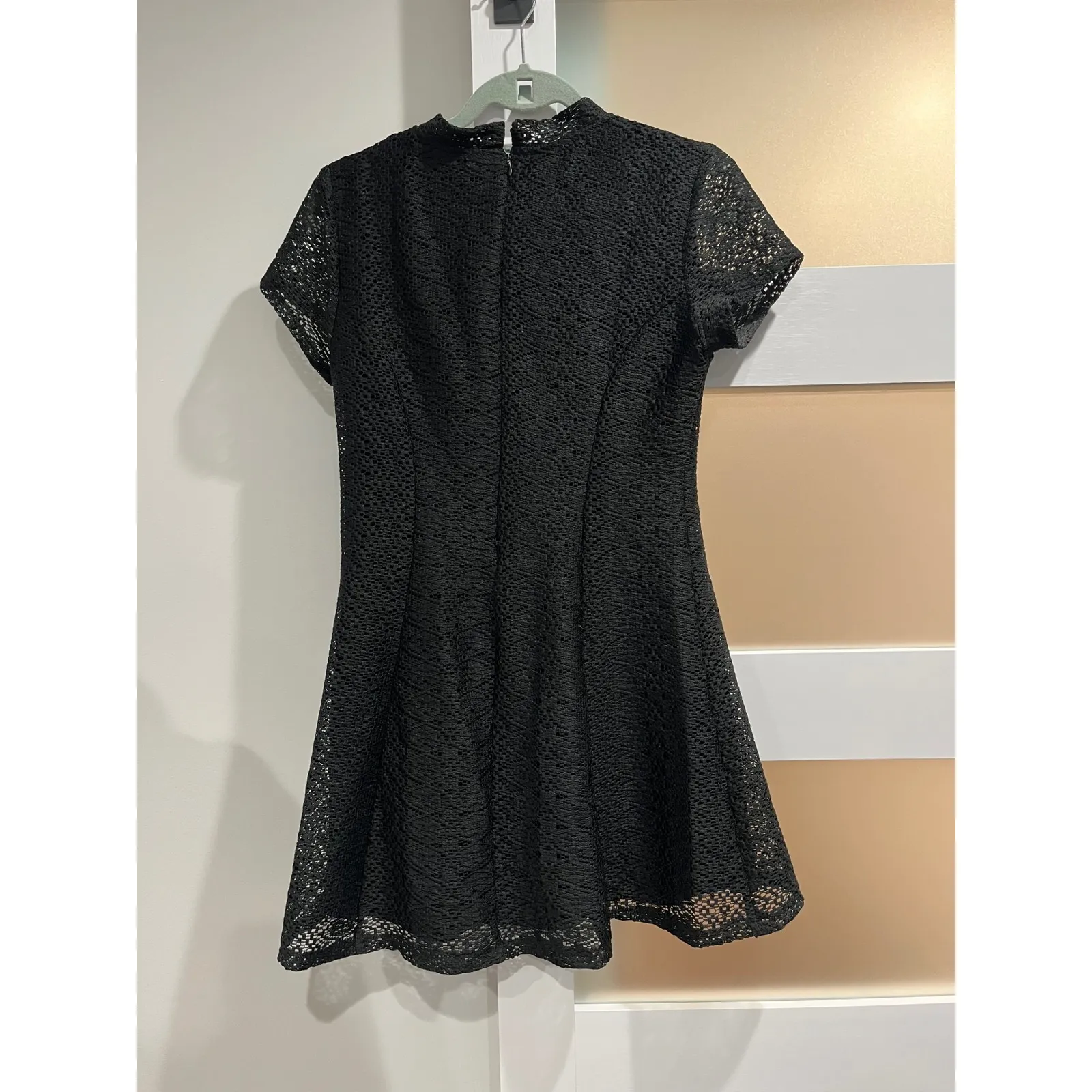 Zara Basic Collection Black Lace Mock Neck A - Image 2